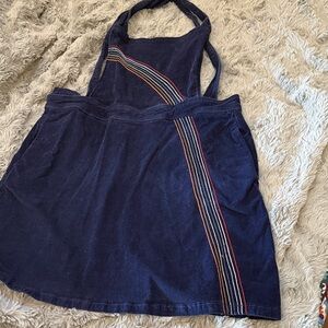 Modcloth Navy pinafore overall style dress